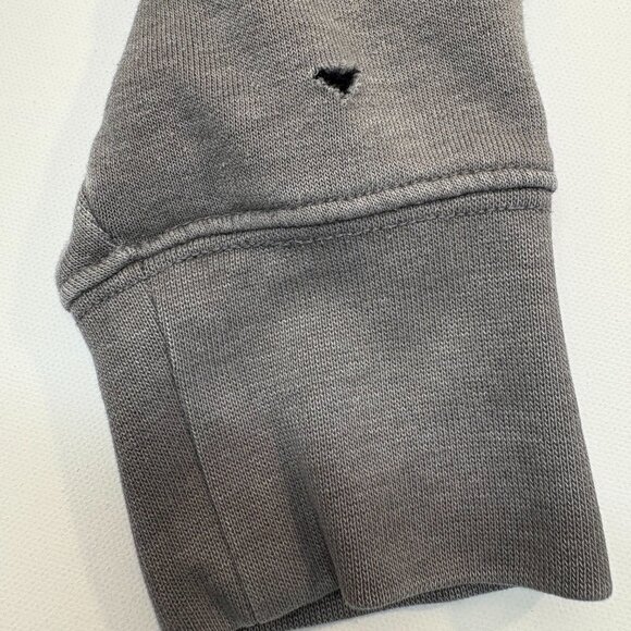 The North Face Box Logo Hoodie Distressed Faded Gray Men's M - Picture 10 of 11